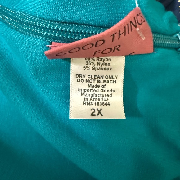 Vixen by Micheline Pitt Teal Midi Dress - Picture 3 of 4